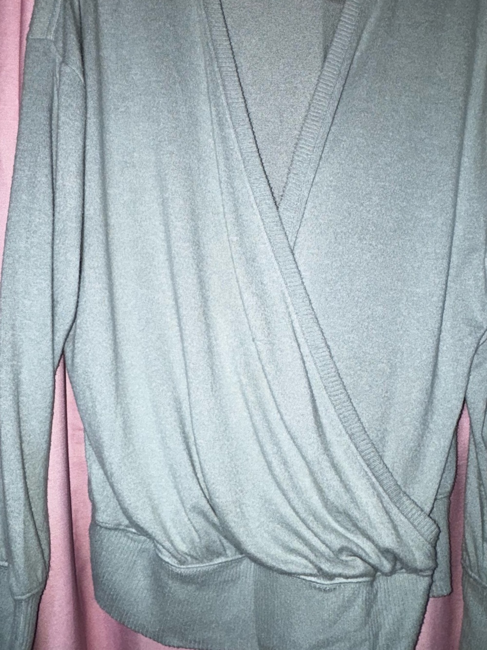 Anthropologie Light Gray Wrap Cardigan